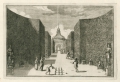 Dobová rytina zachycující původní proporce stěn (1691)